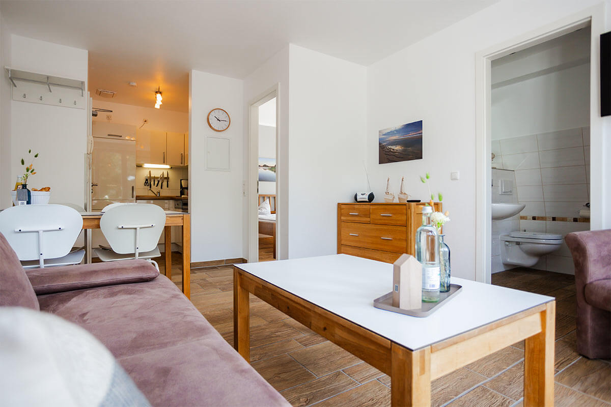 Wohnzimmer - Apartment „Wustrow“ - Ferienwohnung in Dierhagen Strand